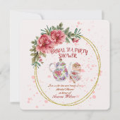 Bridal Tea Party Dusche Einladung (Vorderseite)