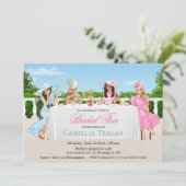 Bridal Tea Party Einladung (Stehend Vorderseite)