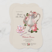 Bridal Tea Party Einladung (Vorne/Hinten)