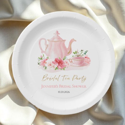 Bridal Tea Party | Gilded Pink Brautparty Pappteller