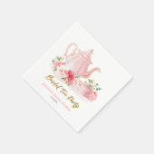 Bridal Tea Party | Gilded Pink Brautparty Serviette (Ecke)