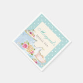 Bridal Tea Party Personalisiert Polka dot Serviette (Ecke)