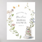 Bridal Tea Party Polterabend Willkommen Poster (Vorne)