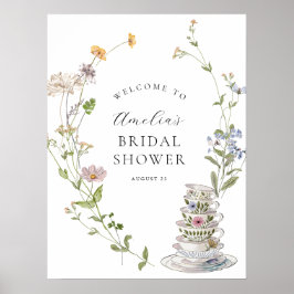 Bridal Tea Party Polterabend Willkommen Poster