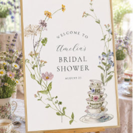 Bridal Tea Party Polterabend Willkommen Poster