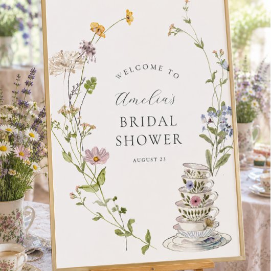 Bridal Tea Party Polterabend Willkommen Poster