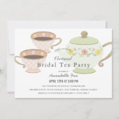 Bridal Tea Party Tea Pot VIrtual Brautparty Einladung (Vorderseite)