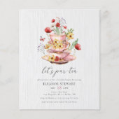 Bridal Tea Party Wildblume Einladung (Vorderseite)