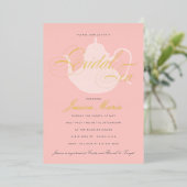 Bridal Tea Silver Tea Ein perfektes Wochenende in Folieneinladung (Stehend vorne)