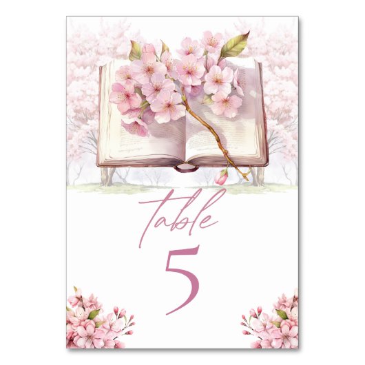 Bridal Tea Tischnummer (Rückseite)