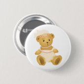 Bridal Teddy Bear Button (Vorne & Hinten)