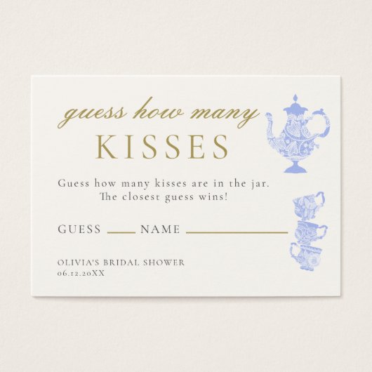 Bridal Tee China Lace Guess Wie viele Kisses Game (Vorderseite)