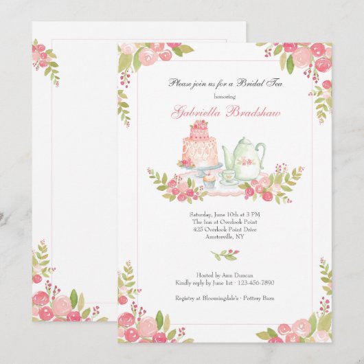 Bridal Tee Einladung (Vorne/Hinten)