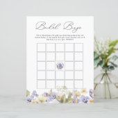 Bridal Tee Lila Floral Bridal Bingo Game (Stehend Vorderseite)