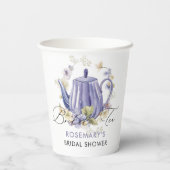 Bridal Tee Lila Teapot Brautparty Pappbecher (Rückseite)