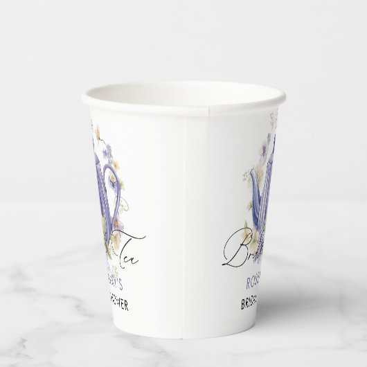 Bridal Tee Lila Teapot Brautparty Pappbecher (Rechts)