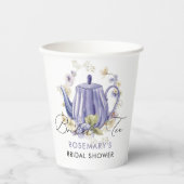 Bridal Tee Lila Teapot Brautparty Pappbecher (Vorderseite)