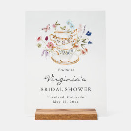 Bridal Tee Party Akrylic Sign Acrylschild