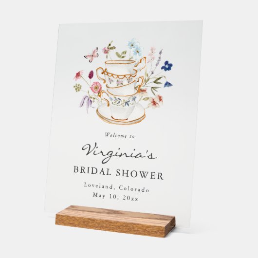 Bridal Tee Party Akrylic Sign Acrylschild (Winkel)