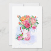 Bridal Tee Party Brautparty Tasse mit Blume Einladung (Rückseite)