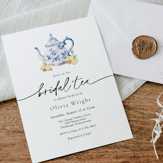 Bridal Tee Party Chinoiserie Brautparty Einladung