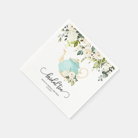 Bridal Tee Party Napkin - Blue | KUSTOM Serviette (Ecke)