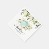 Bridal Tee Party Napkin - Blue WC | CUSTOM Serviette (Ecke)