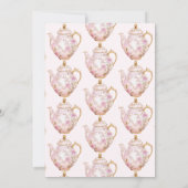 Bridal Tee Party Pink Chinoiserie Brautparty Einladung (Rückseite)