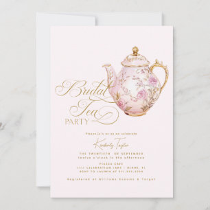 Bridal Tee Party Pink Chinoiserie Brautparty Einladung