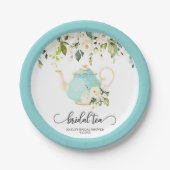 Bridal Tee Party Plate - Blau | KUSTOM Pappteller (Vorderseite)