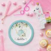 Bridal Tee Party Plate - Blau Pappteller (Party)