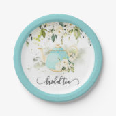 Bridal Tee Party Plate - Blue WC Pappteller (Vorderseite)