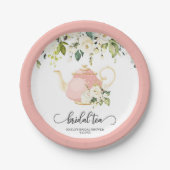 Bridal Tee Party Plate - Pink| CUSTOM Pappteller (Vorderseite)