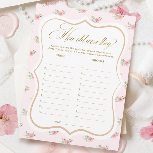 Bridal Tee Party Ratet die altersbedingte Spielkar Einladung