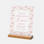 Bridal Tee Party schätzt wie viele Kisses Acrylschild (Winkel)