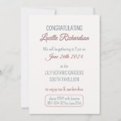 Bridal Tee Party Teapot Teacups Hochzeitsfest Einladung (Rückseite)