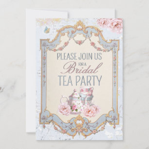Bridal Tee Party Teapot Teacups Hochzeitsfest Einladung