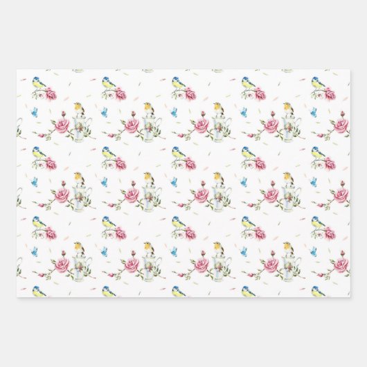 Bridal Tee Party Wasserfarben Geschenkpapier Set (Vorderseite 2)