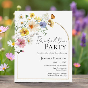 Bridal Tee Party Wildblume Boho Brautparty