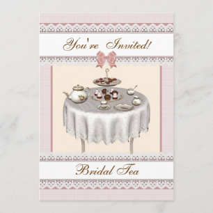 Bridal Tee Personalisierte Party Einladung - Rosa