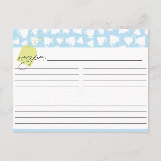 Bridal Tee Rezept Karte (Vorderseite)