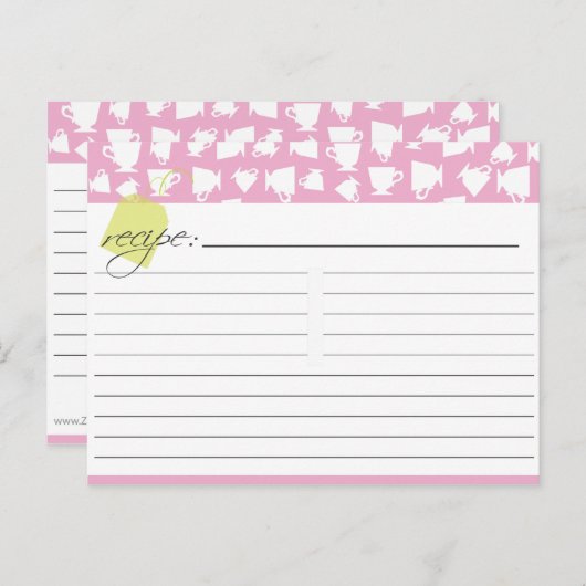 Bridal Tee Rezept Karte (Vorne/Hinten)