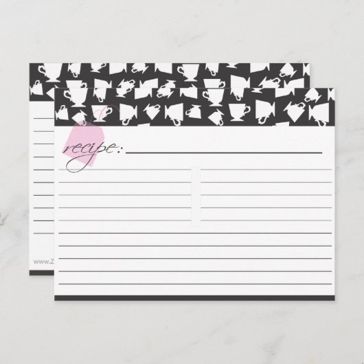 Bridal Tee Rezept Karte (Vorne/Hinten)