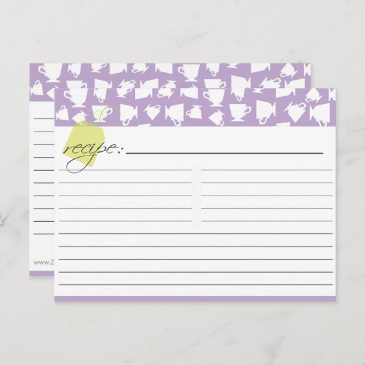 Bridal Tee Rezept Karte (Vorne/Hinten)