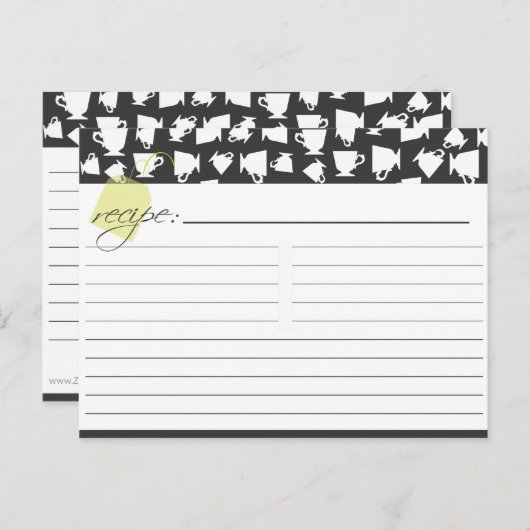 Bridal Tee Rezept Karte (Vorne/Hinten)