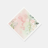 Bridal to be Floral Elegant Rosa Chic Girly Bridal Serviette (Ecke)