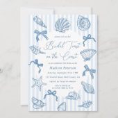 Bridal Toast auf dem Brautparty der Muschelküste Einladung (Vorderseite)