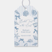 Bridal Toast On The Coast Seashells Bridal Shower Geschenkanhänger (Vorderseite)