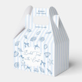 Bridal Toast On The Coast Seashells Bridal Shower Geschenkschachtel (Rückseite)