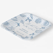 Bridal Toast On The Coast Seashells Bridal Shower Pappteller (Gewinkelt)